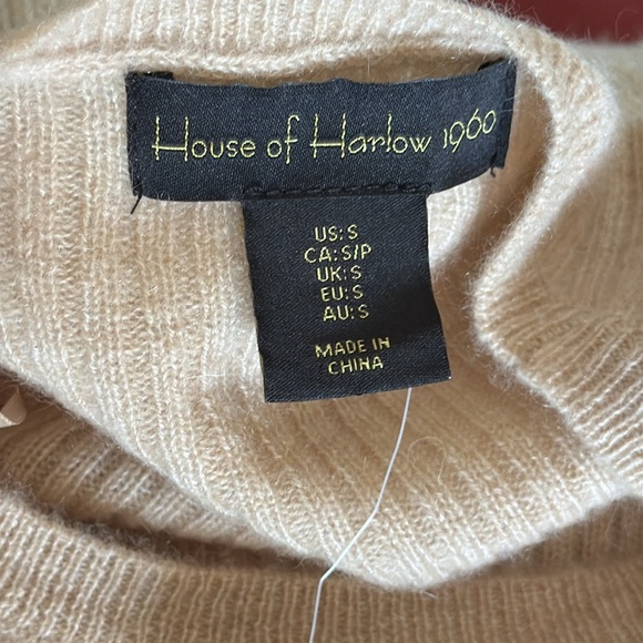 NWT House of Harlow 1960 Cashmere Top s/p - Picture 5 of 6